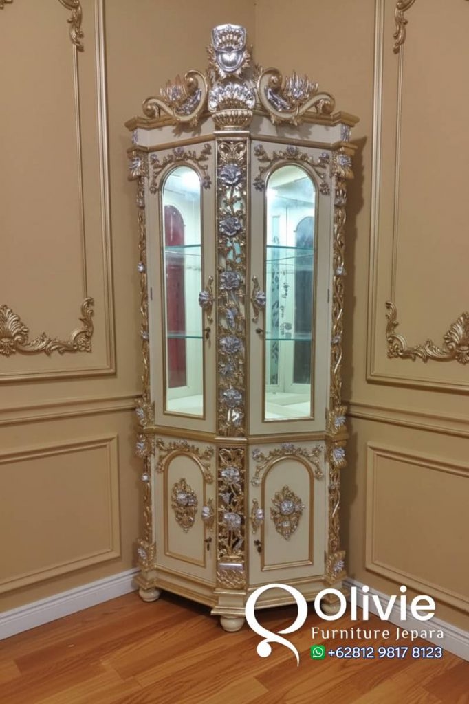Bufet Lemari Hias, Lemari Hias, Lemari Hias Kaca, Lemari Hias Kayu Jati, Lemari Hias Klasik, Lemari Hias Mewah, Lemari Hias Minimalis, Lemari Hias Ruang Tamu, Lemari Hias Terbaru, Lemari Hias TV, Lemari Pajang, Model Lemari Sudut, Almari Hias Sudut Mewah Klasik Ukir Jepara