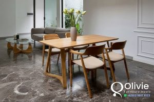 Dining Set Meja Makan 4 Kursi Cafe Jepara