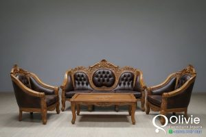 Sofa Tamu Kayu Jati Ukir Terpopuler
