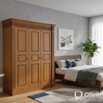 Jual Lemari Pakaian 3 Pintu Kayu Jati