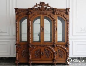Lemari Hias Kaca Klasik Style Furniture Jakarta
