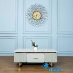 Meja Tamu Top Marmer Stainless Gold Modern