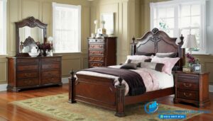 Jual 1 Set Tempat Tidur Kayu Jati Klasik Minimalis