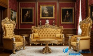Sofa Tamu Klasik Jepara Ukiran Emas Mewah Terbaru