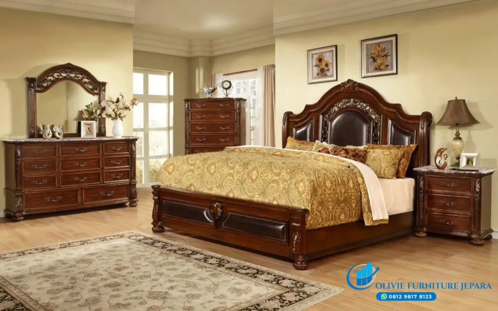 Kamar Set Jati Klasik Terbaru Olivie Bedroom