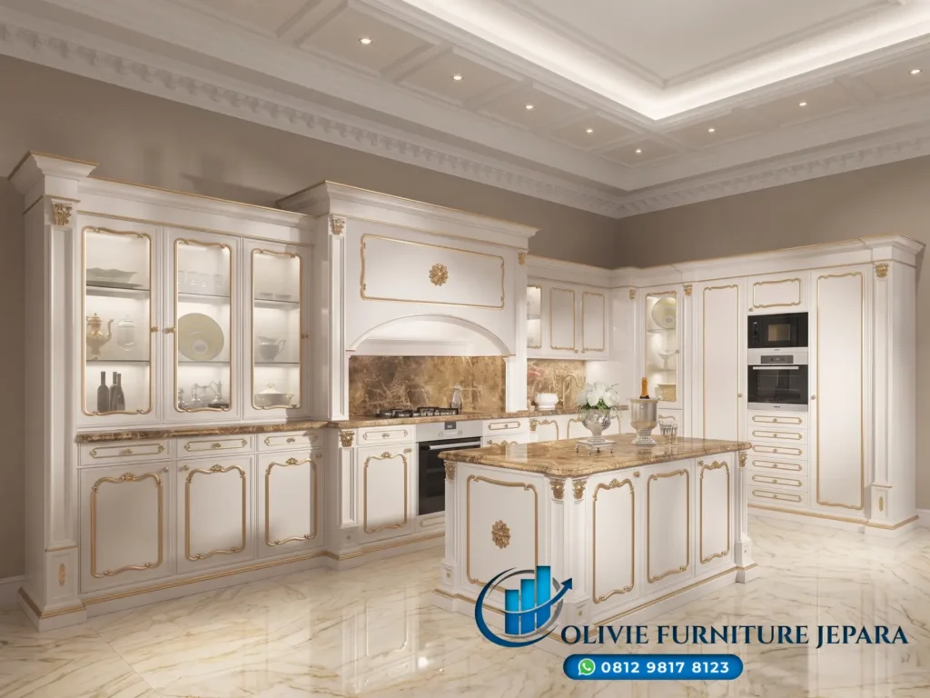 Kitchen Set Klasik Mewah Luxury Olivie Jepara