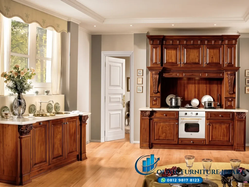 Lemari Dapur Kitchen Set Jati Klasik Jepara
