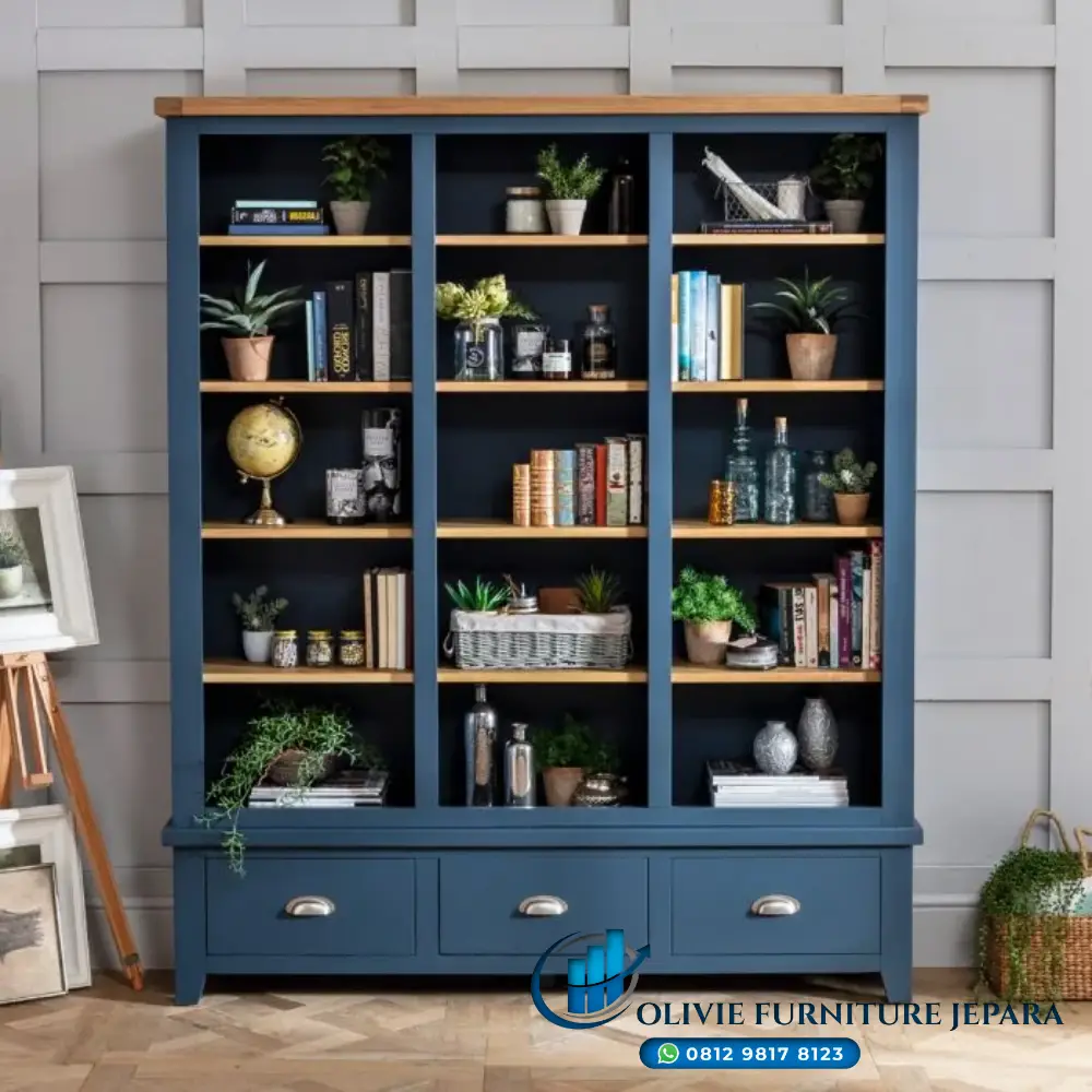 Lemari Rak Minimalis Modern Jepara