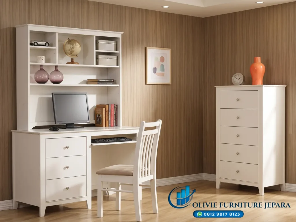 Meja Belajar Minimalis Duco Modern Mewah