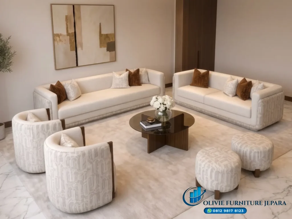 Sofa Tamu Modern Mewah Olivieroom Bandung