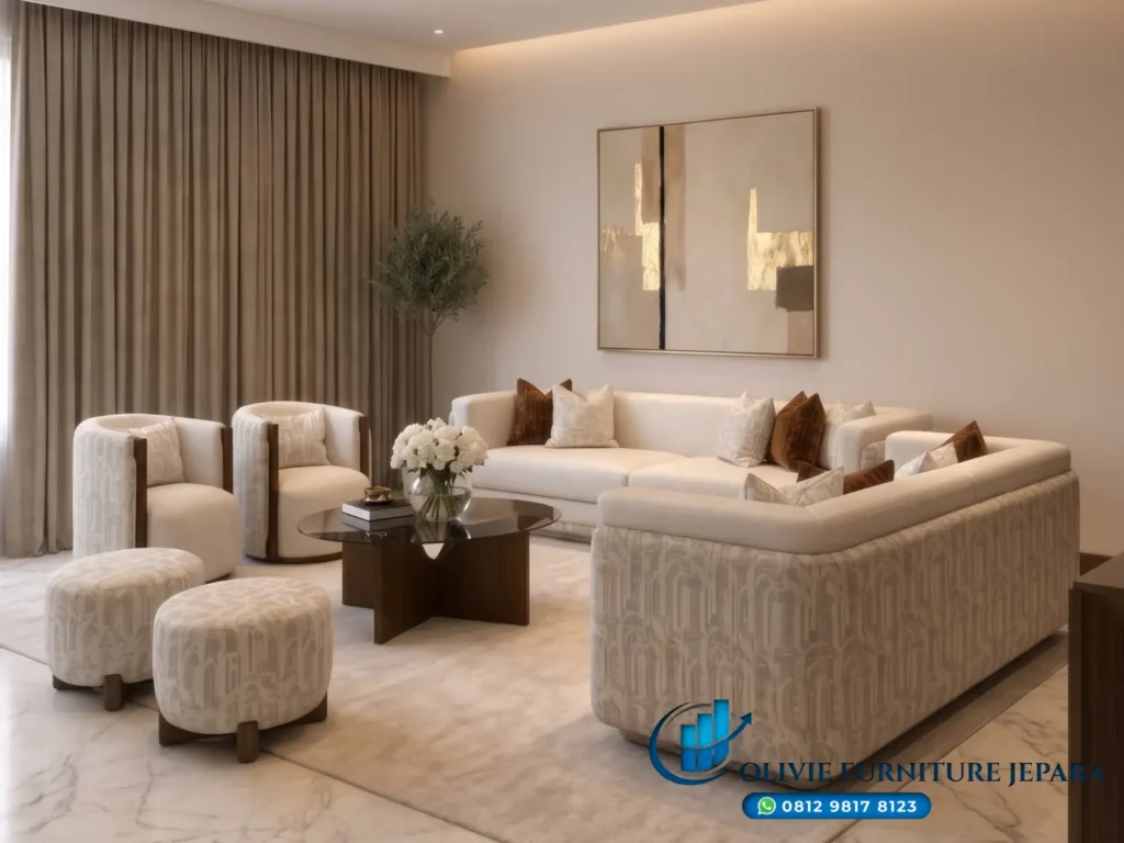 Sofa Tamu Modern Mewah Olivieroom Jakarta